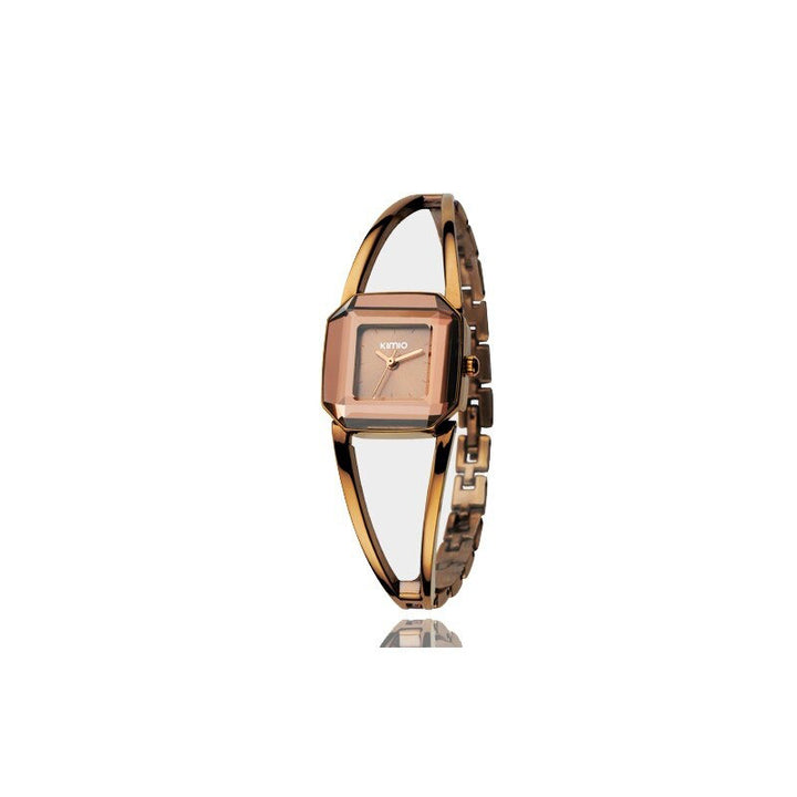Square Fashion Small Dial with Hollow Strap Quartz Watches