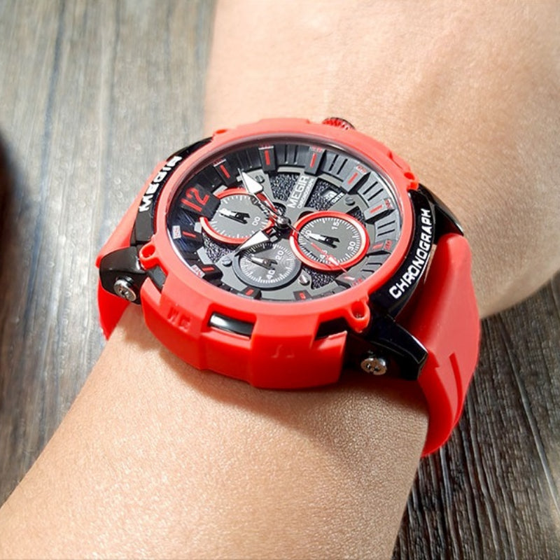 Vibrant Color Military Chronograph Watches for Men