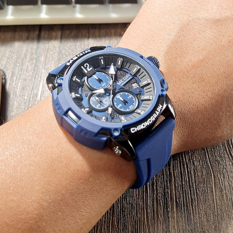 Vibrant Color Military Chronograph Watches for Men