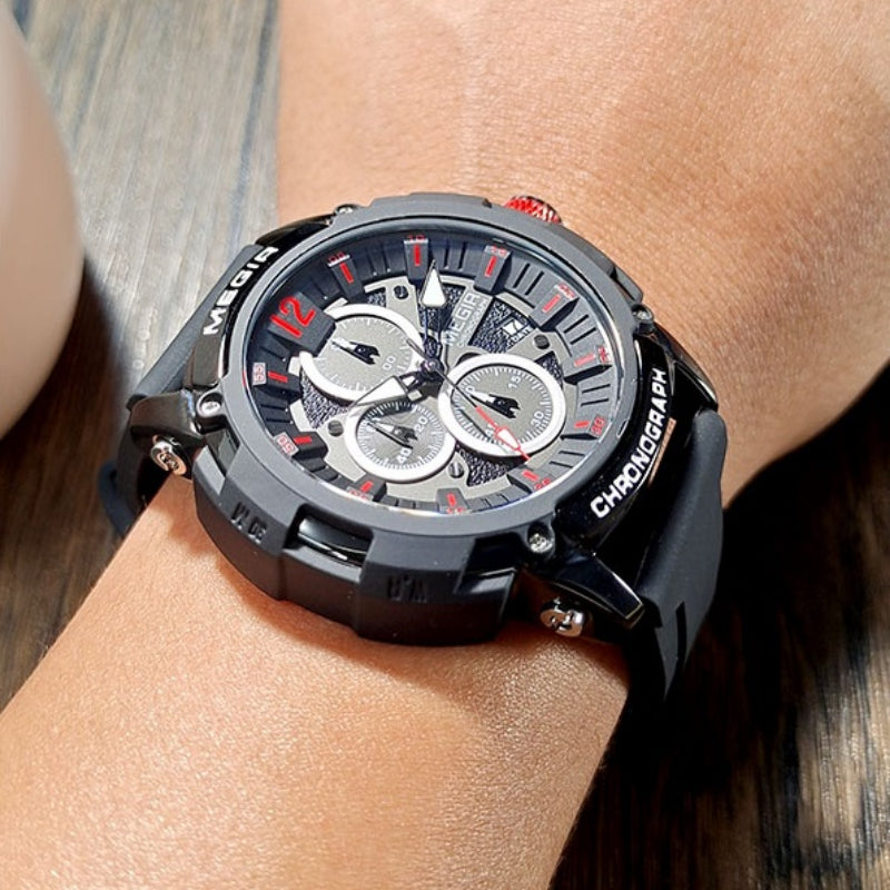 Vibrant Color Military Chronograph Watches for Men