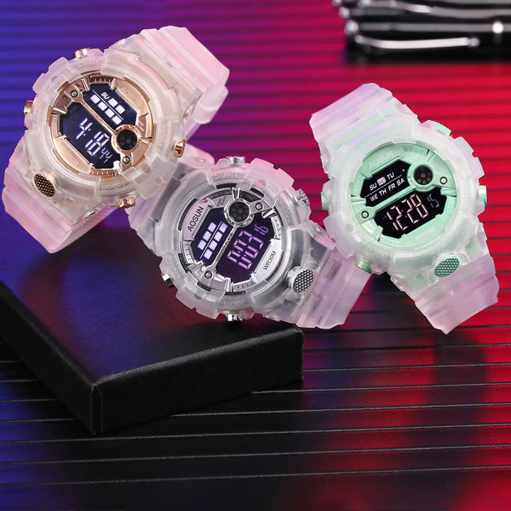 Children's Transparent Waterproof Digital Sports Watches