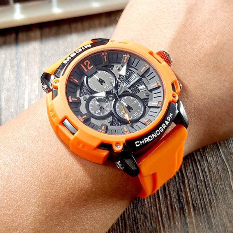 Vibrant Color Military Chronograph Watches for Men