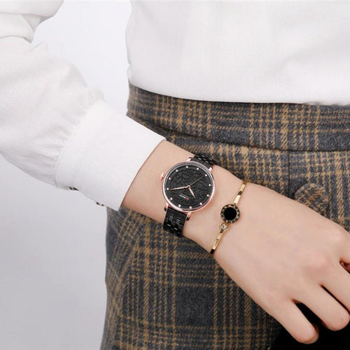 Watches - 2019 CURREN New Black Women Watch Business Quartz Watch Ladies Top Brand Luxury Female Wrist Watch Girl Clock Relogio Feminin