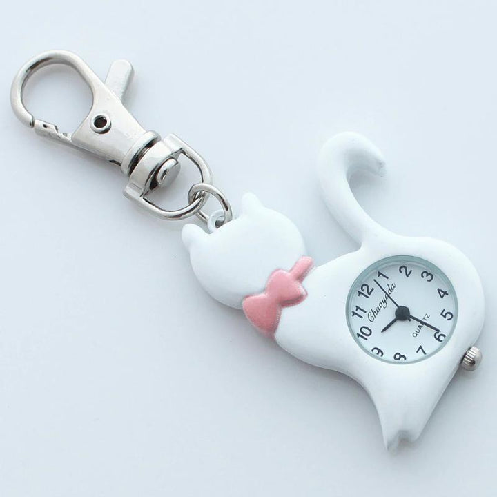 Watches - Adorable Cat Keychain Pocket Quartz Watch