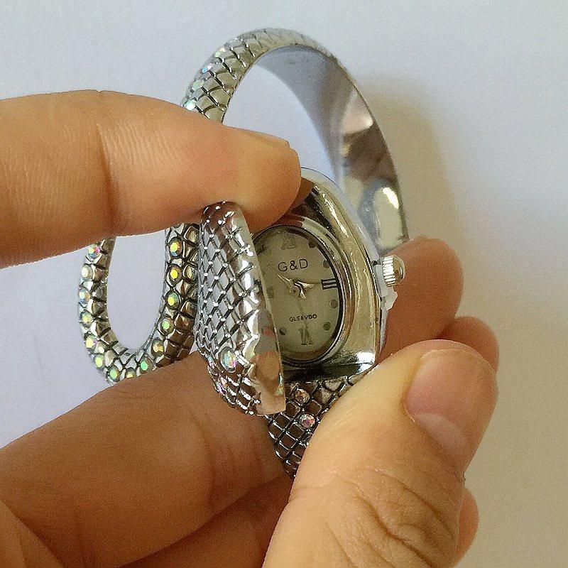 Watches - Bracelet Style Rhinestone Snake Shaped Quartz Watch