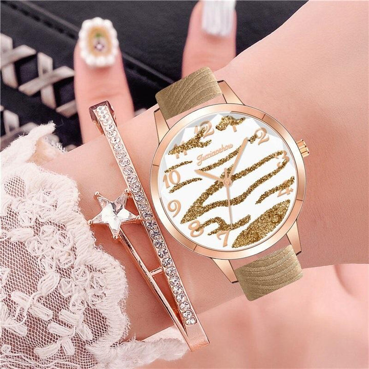 Watches - Casual Vegan Leather Strap With Multicolor Zebra Pattern Quartz Watches