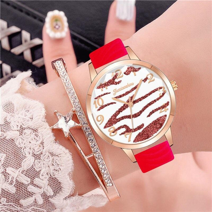 Watches - Casual Vegan Leather Strap With Multicolor Zebra Pattern Quartz Watches