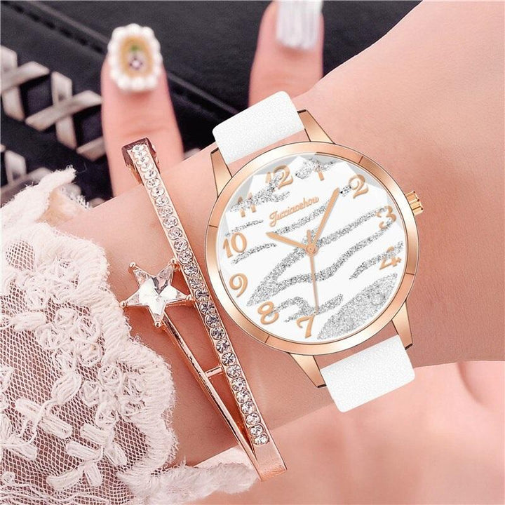 Watches - Casual Vegan Leather Strap With Multicolor Zebra Pattern Quartz Watches