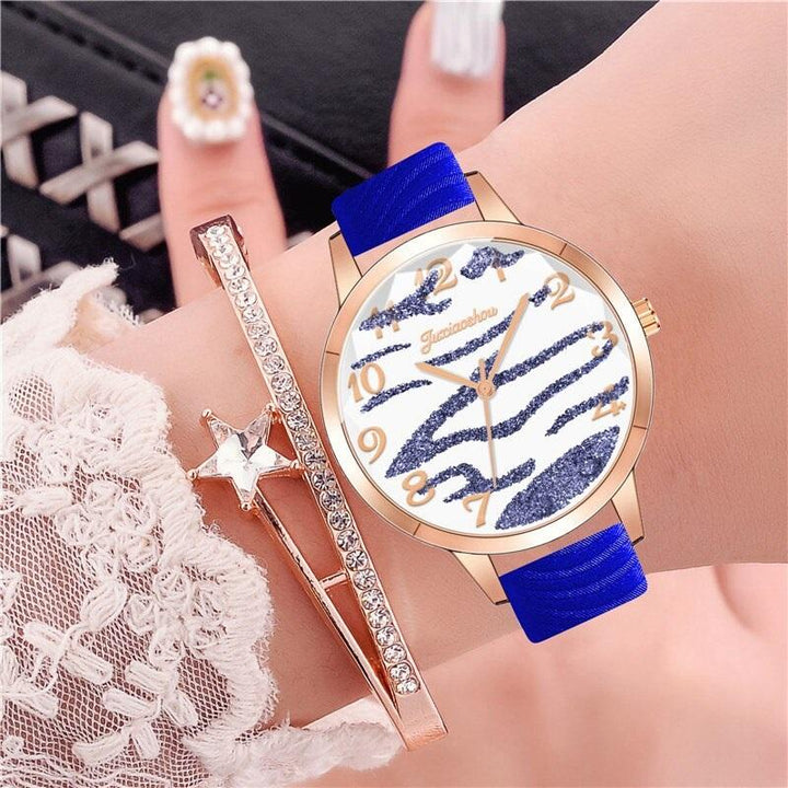 Watches - Casual Vegan Leather Strap With Multicolor Zebra Pattern Quartz Watches