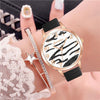 Watches - Casual Vegan Leather Strap With Multicolor Zebra Pattern Quartz Watches