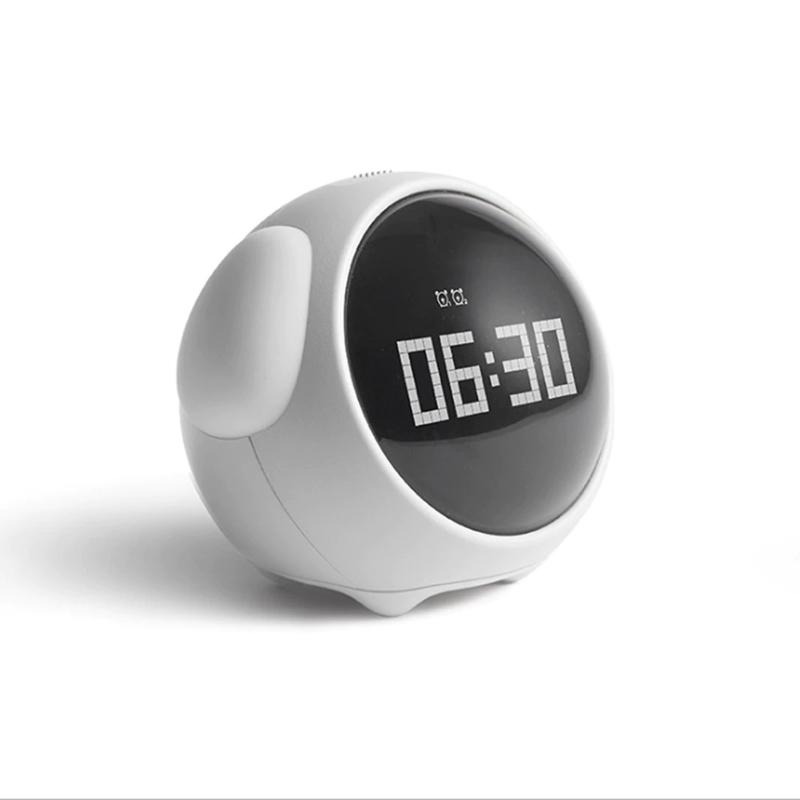 Watches - Cute Expression Interaction Digital Bedside Night Light Alarm Clocks With Voice Control