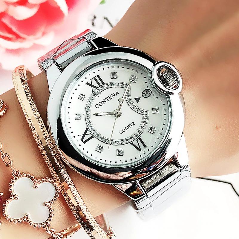 Watches - Exceptional Rhinestone Embellished Dial Quartz Watch