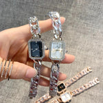 Watches - Fabulous Rhinestone Accented Chain Bracelet Quartz Watch