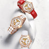 Dazzling Rhinestone Adorned Butterfly Dial with Leisure Ceramic Bracelet Watches