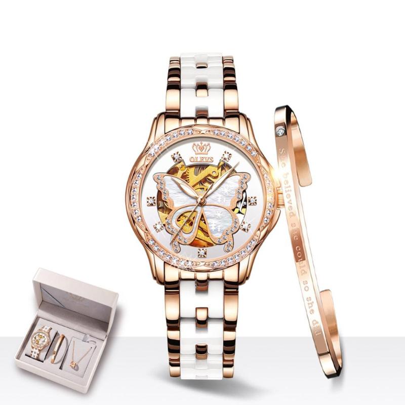 Watches - Fascinating Butterfly Ceramic Bracelet Sports Watch