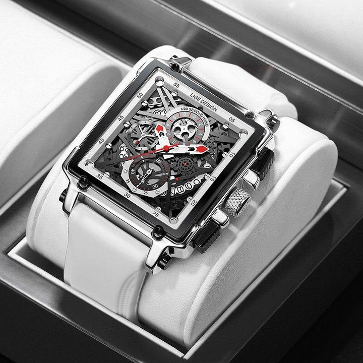 Watches - Fashion Trend Hollow Square Case Leisure Chronograph Quartz Watch