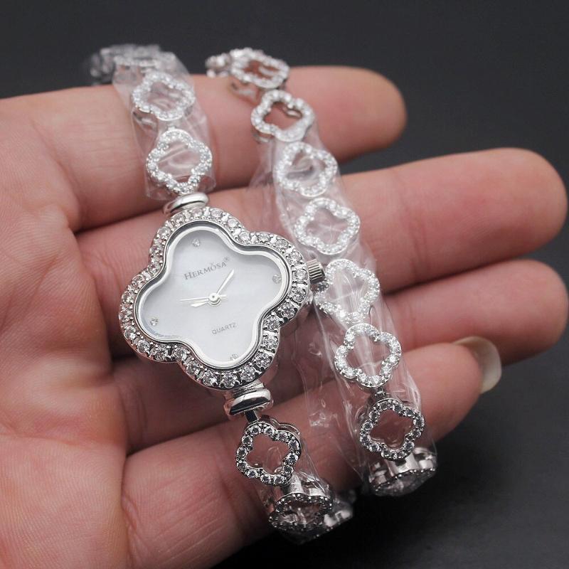 Watches - Flower Fashion Double Chain Bracelet Quartz Wristwatch