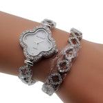 Watches - Flower Fashion Double Chain Bracelet Quartz Wristwatch