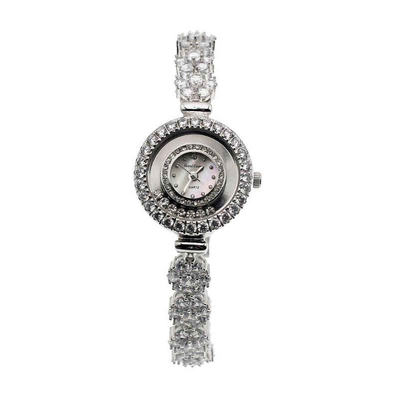 Watches - Gleaming Rhinestone Filled Fashion Bracelet Quartz Wristwatch