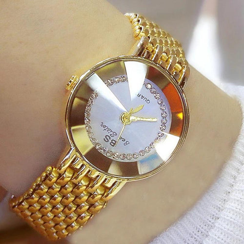 Watches - Gleaming Rhinestones With Round Case For Women's Wrist Watch
