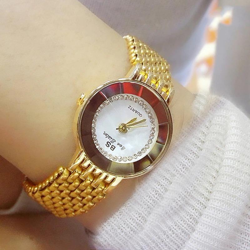 Watches - Gleaming Rhinestones With Round Case For Women's Wrist Watch