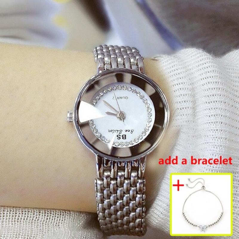 Watches - Gleaming Rhinestones With Round Case For Women's Wrist Watch