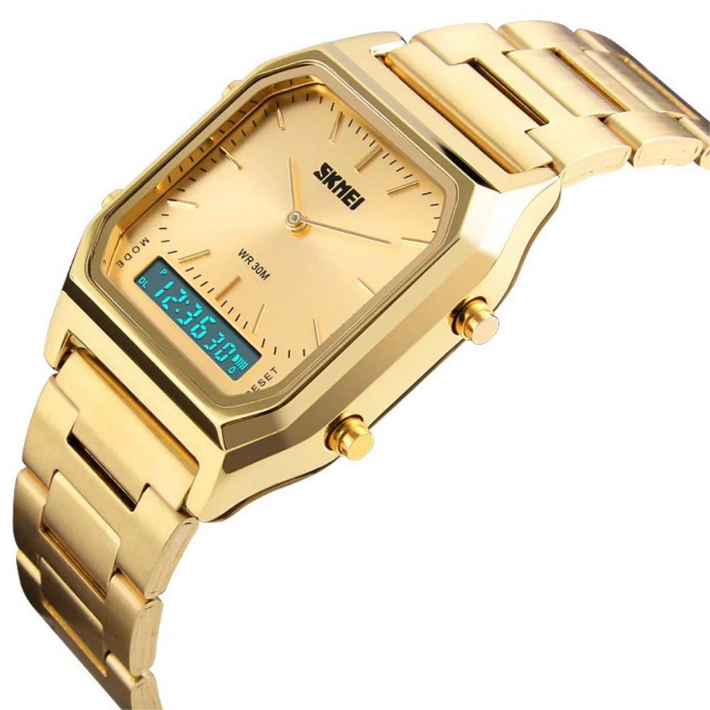 Watches - High Fashion Dual Time Display Wrist Watch