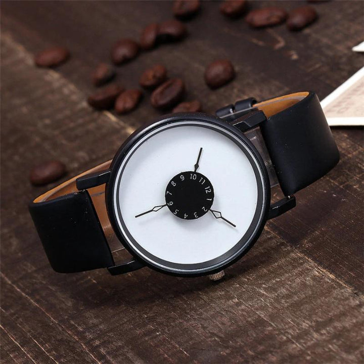 Watches - Lightweight Black And White Fashion Vegan Leather Strap Quartz Watches