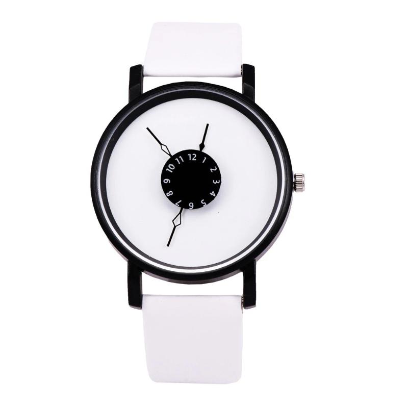 Watches - Lightweight Black And White Fashion Vegan Leather Strap Quartz Watches