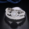 Watches - Lustrous Rhinestones And Pearl Studded Quartz Watch