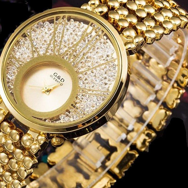 Watches - Luxurious Fashion Bling Rhinestone Filled Quartz Watch