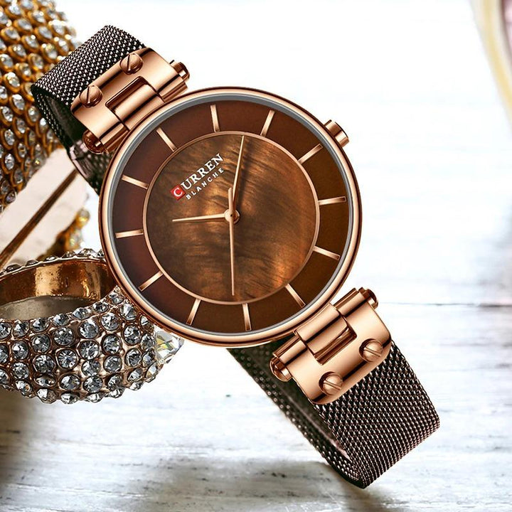 Watches - Luxurious Ultra-thin Fashion With Waterproof Steel Mesh Quartz Watches