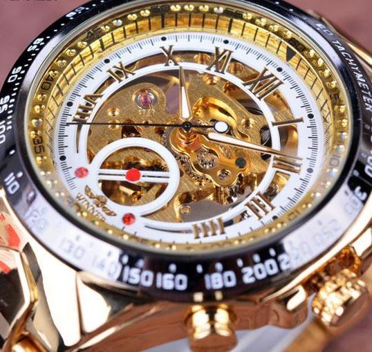 Watches - Luxury Golden Skeleton Design Men's Watch