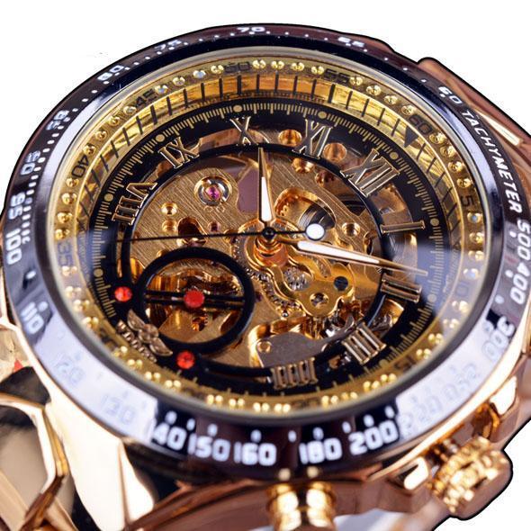 Watches - Luxury Golden Skeleton Design Men's Watch