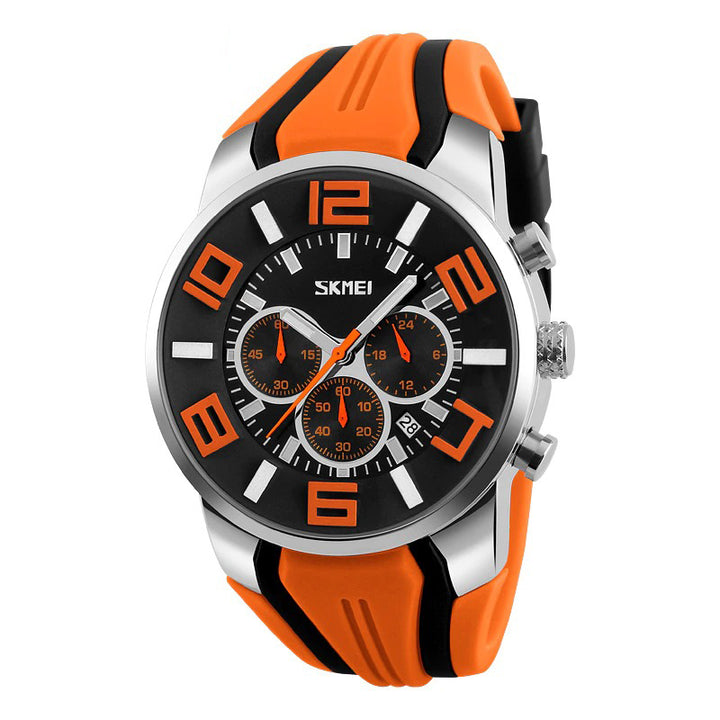 Men's Sporty Large Dial Waterproof Chronograph Quartz Watches