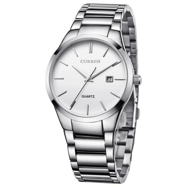 White wrist outlet watch for men