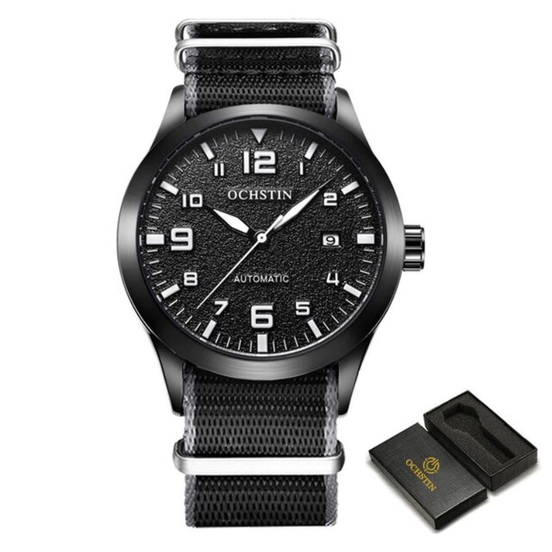 Watches - Military Outdoor Sports Large Dial With Vegan Leather Band Automatic Watches