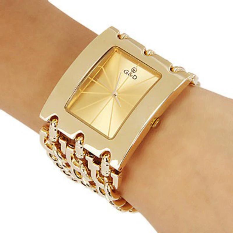 Watches - Modern Chic Rhinestone Adorned Chain Fashion Quartz Watch