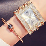 Watches - Modern Chic Rhinestone Adorned Chain Fashion Quartz Watch
