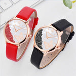 Watches - Sophisticated Candy-Colored Beads And Butterfly With Vegan Leather Strap Quartz Watches