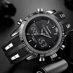 Watches - Sports Men LED Military Digital & Quartz Watch