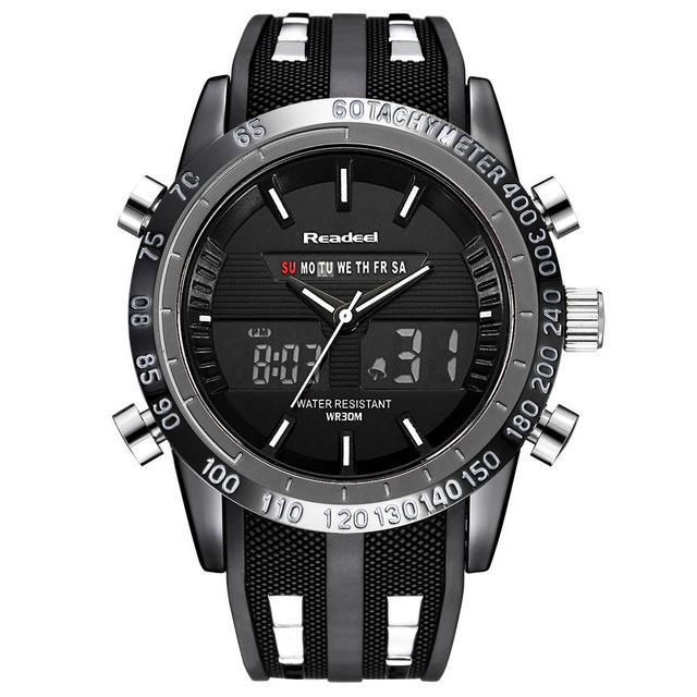 Watches - Sports Men LED Military Digital & Quartz Watch