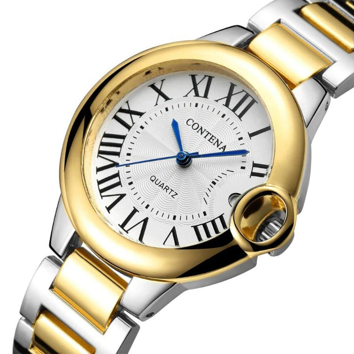 Watches - Stainless Steel Roman Numeral Fashion Quartz Watch