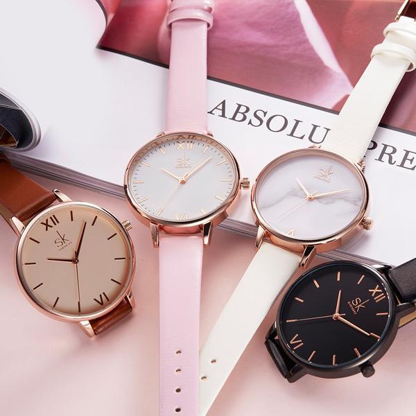 Watches - The Elegant™ Quartz Leather Strap Wristwatch