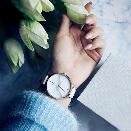 Watches - The Elegant™ Quartz Leather Strap Wristwatch