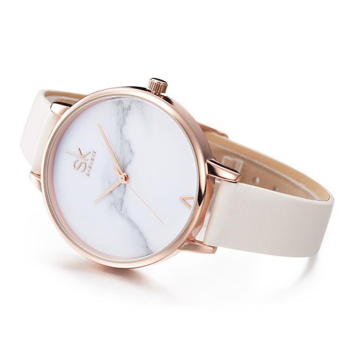 Watches - The Elegant™ Quartz Leather Strap Wristwatch