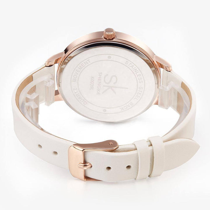 Watches - The Elegant™ Quartz Leather Strap Wristwatch