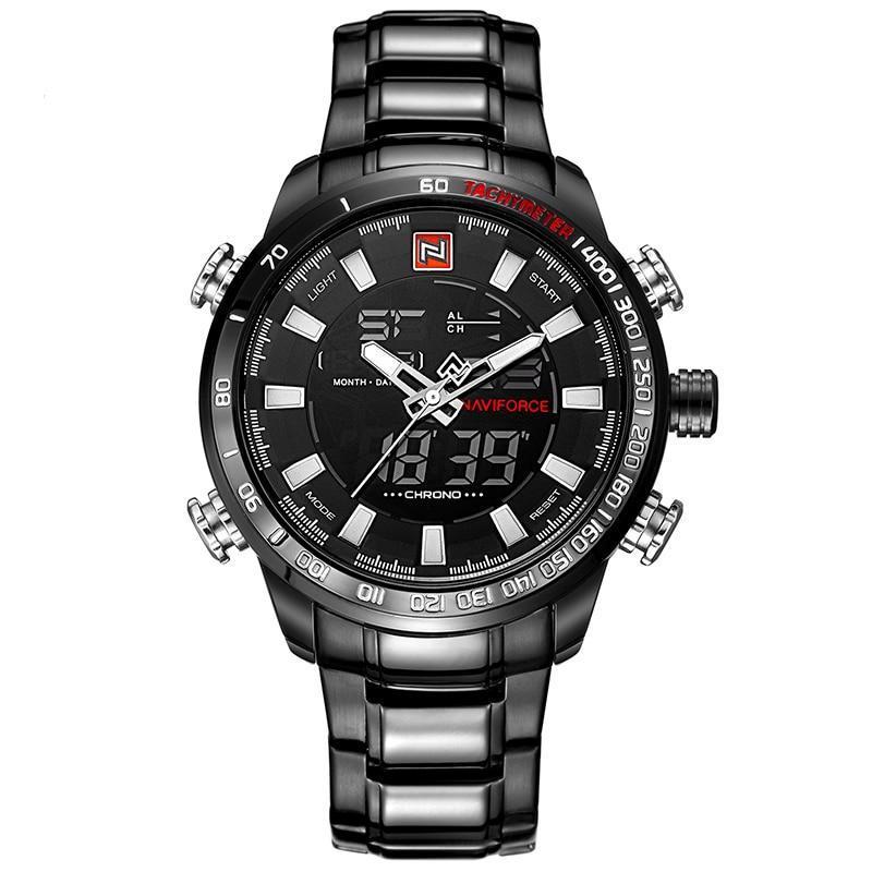 Watches - The Force 2™ Waterproof Analog Digital Stainless Steel Wrist Watch