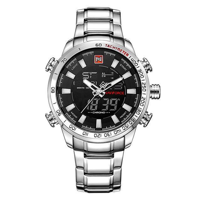 Watches - The Force 2™ Waterproof Analog Digital Stainless Steel Wrist Watch