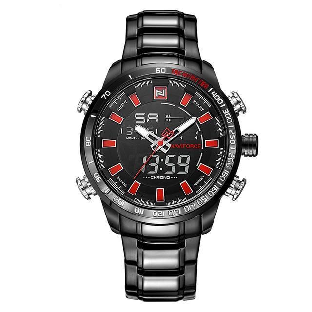 Watches - The Force 2™ Waterproof Analog Digital Stainless Steel Wrist Watch